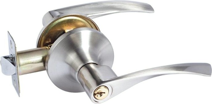 Ручка защелка НОРА-М ЗВ2 ISPARUS межкомнатная "Матовый никель" ключ/фиксатор [16770]