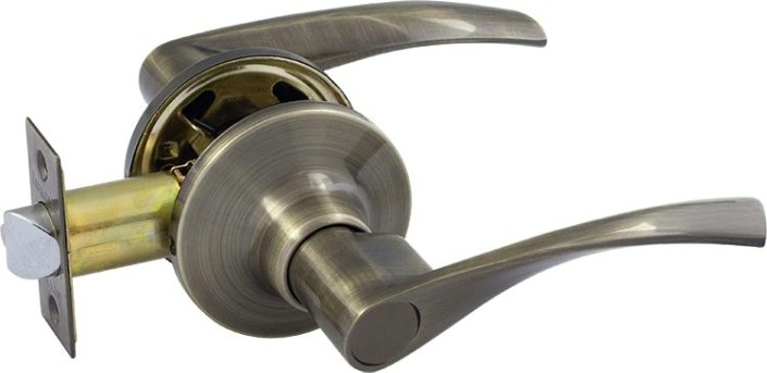 Ручка защелка НОРА-М ЗВ2 ISPARUS межкомнатная "Старая бронза" без запирания [16783]