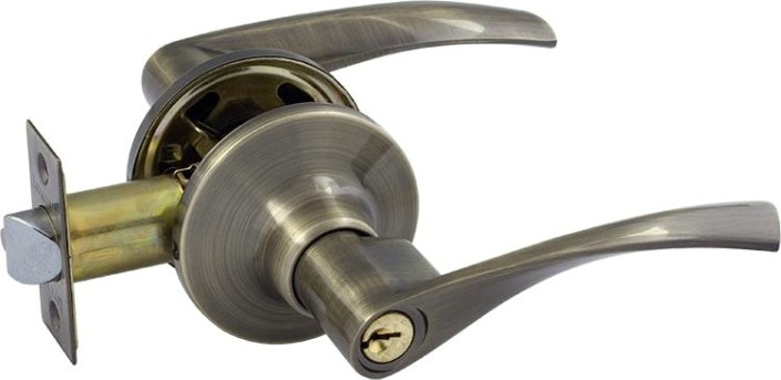 Ручка защелка НОРА-М ЗВ2 ISPARUS межкомнатная "Старая бронза" ключ/фиксатор [16771]