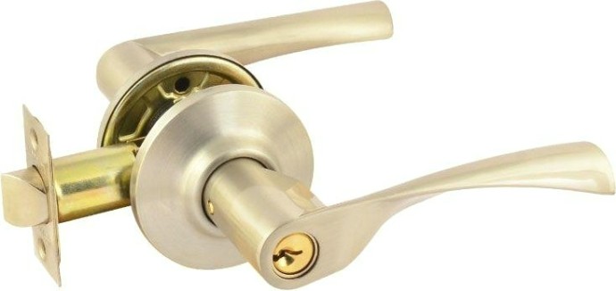 Ручка защелка НОРА-М ЗВ2 межкомнатная "Матовый никель" ключ/фиксатор [15643]