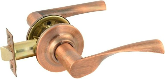 Ручка защелка НОРА-М ЗВ2 межкомнатная "Старая медь" без запирания [15657]