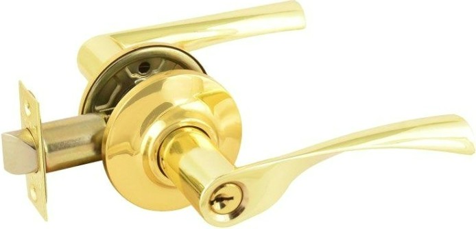 Ручка защелка НОРА-М ЗВ2 межкомнатная "Золото" ключ/фиксатор [15641]