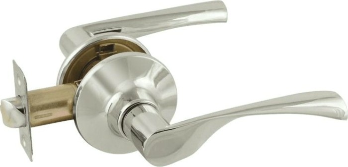 Ручка защелка НОРА-М ЗВ2-STD межкомнатная "Хром" без запирания [14404]