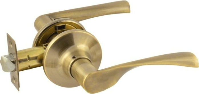 Ручка защелка НОРА-М ЗВ2-STD межкомнатная "Старая бронза" без запирания [14403]