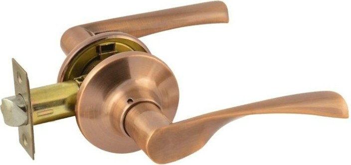 Ручка защелка НОРА-М ЗВ2-STD межкомнатная "Старая медь" без запирания [14402]