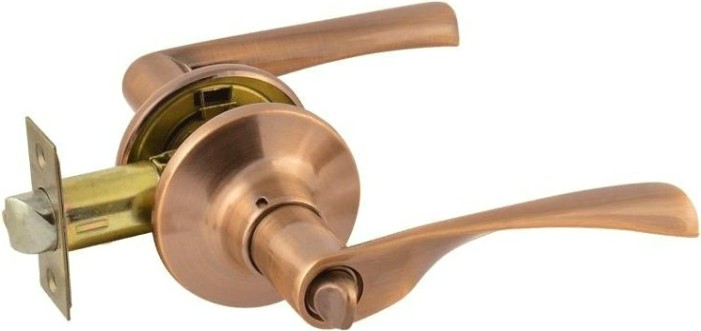 Ручка защелка НОРА-М ЗВ2-STD межкомнатная "Старая медь" фиксатор [14396]