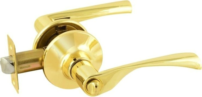 Ручка защелка НОРА-М ЗВ2-STD межкомнатная "Золото" фиксатор [14393]