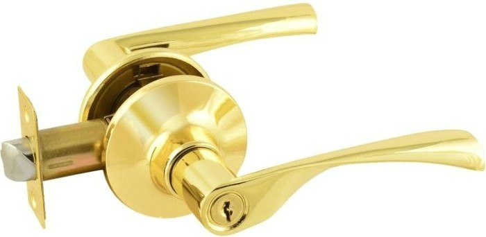 Ручка защелка НОРА-М ЗВ2-STD межкомнатная "Золото" ключ/фиксатор [14387]