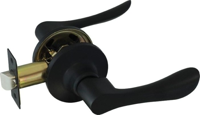 Ручка защелка НОРА-М ЗВ3 ISPARUS межкомнатная "Черная" без запирания [18816]