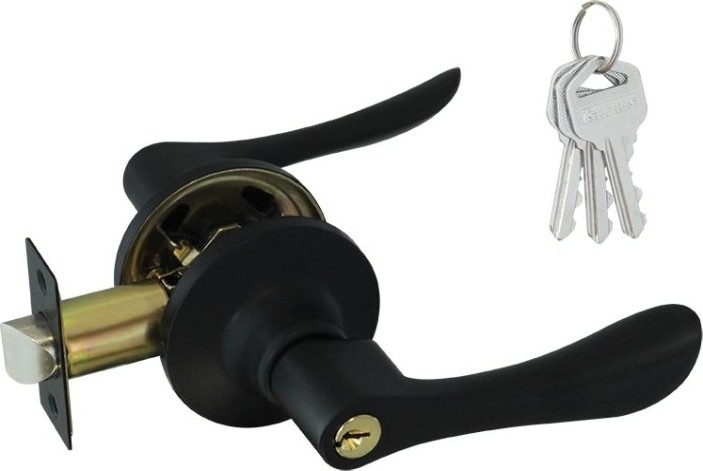 Ручка защелка НОРА-М ЗВ3 ISPARUS межкомнатная "Черная" ключ/фиксатор [18814]