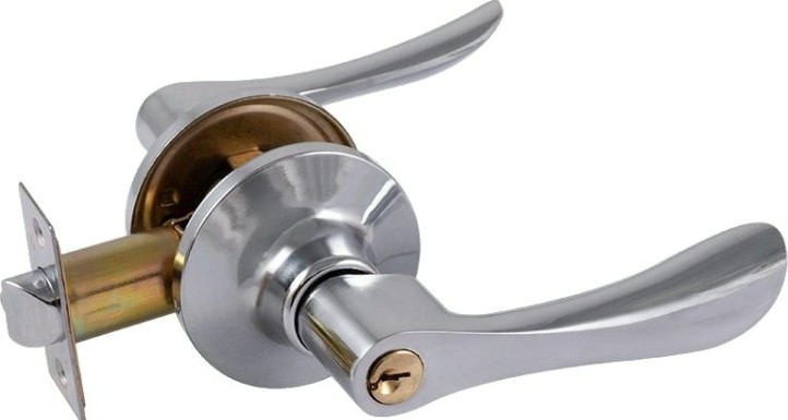 Ручка защелка НОРА-М ЗВ3 ISPARUS межкомнатная "Хром" ключ/фиксатор [16959]