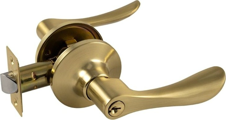 Ручка защелка НОРА-М ЗВ3 ISPARUS межкомнатная "Матовое золото" ключ/фиксатор [16947]