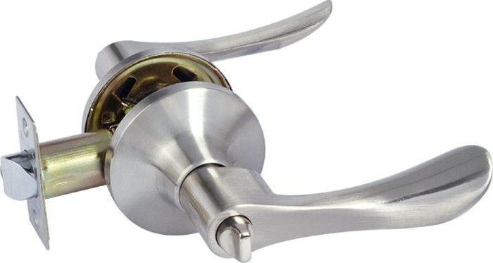 Ручка защелка НОРА-М ЗВ3 ISPARUS межкомнатная "Матовый никель" фиксатор [16951]