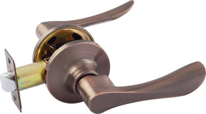 Ручка защелка НОРА-М ЗВ3 ISPARUS межкомнатная "Старая медь" без запирания [16958]