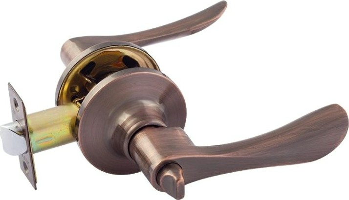 Ручка защелка НОРА-М ЗВ3 ISPARUS межкомнатная "Старая медь" фиксатор [16957]