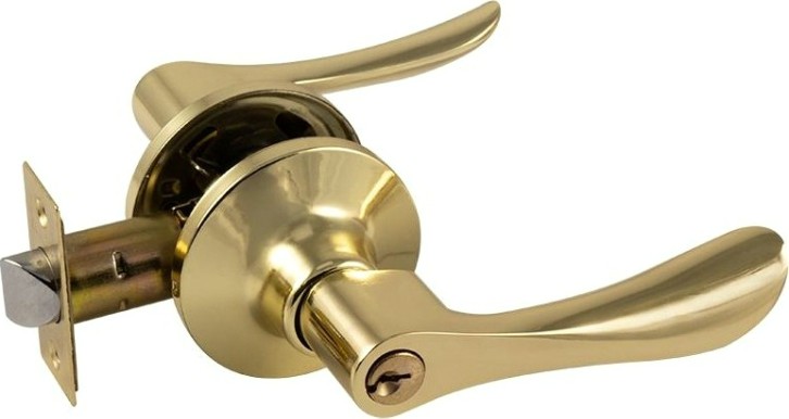 Ручка защелка НОРА-М ЗВ3 ISPARUS межкомнатная "Золото" ключ/фиксатор [16944]