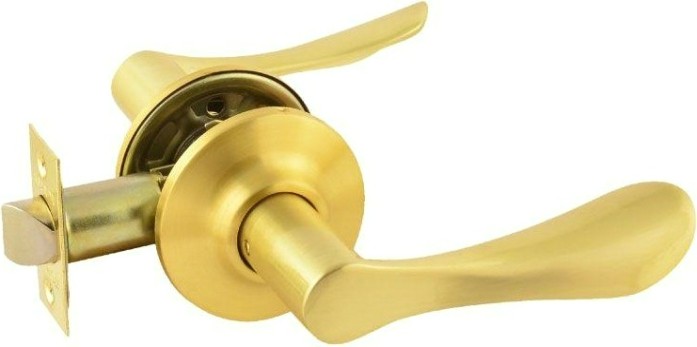 Ручка защелка НОРА-М ЗВ3 межкомнатная "Матовое золото" без запирания [15673]