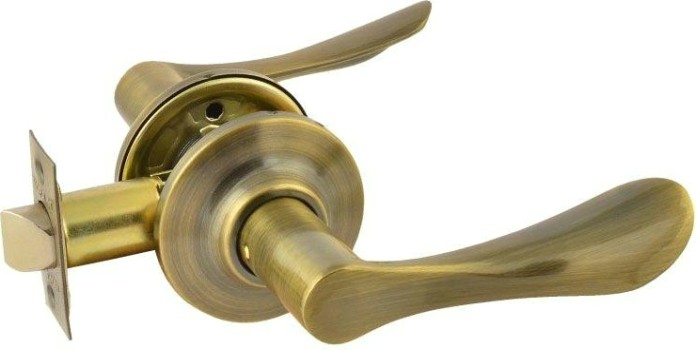 Ручка защелка НОРА-М ЗВ3 межкомнатная "Старая бронза" без запирания [15675]