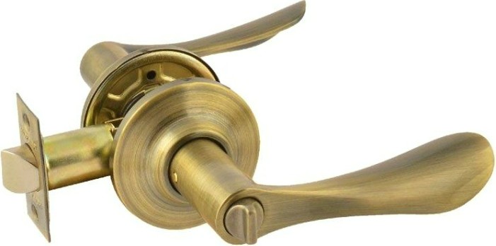 Ручка защелка НОРА-М ЗВ3 межкомнатная "Старая бронза" фиксатор [15669]