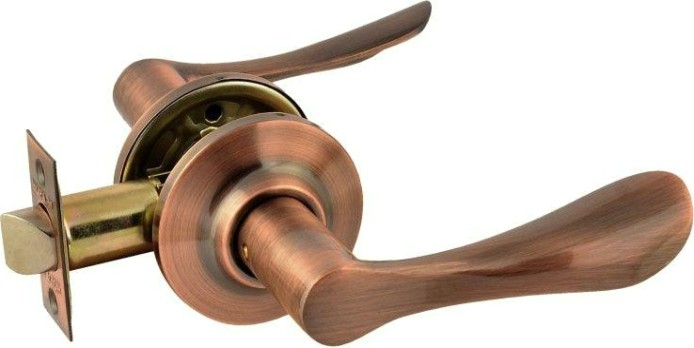 Ручка защелка НОРА-М ЗВ3 межкомнатная "Старая медь" без запирания [15676]