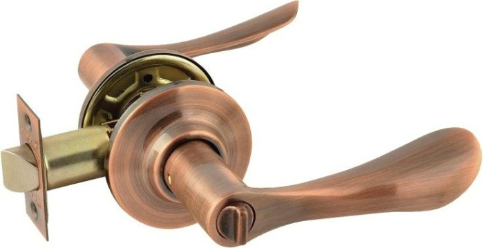 Ручка защелка НОРА-М ЗВ3 межкомнатная "Старая медь" фиксатор [15670]