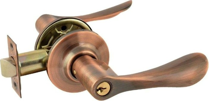 Ручка защелка НОРА-М ЗВ3 межкомнатная "Старая медь" ключ/фиксатор [15664]