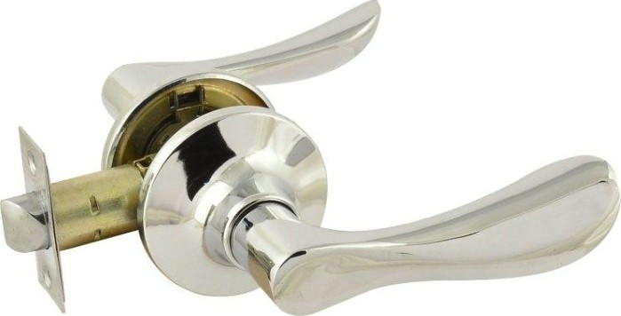 Ручка защелка НОРА-М ЗВ3-STD межкомнатная "Хром" без запирания [14061]