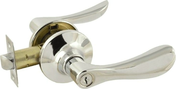 Ручка защелка НОРА-М ЗВ3-STD межкомнатная "Хром" ключ/фиксатор [14049]