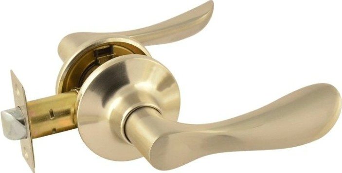 Ручка защелка НОРА-М ЗВ3-STD межкомнатная "Матовый никель" без запирания [14058]