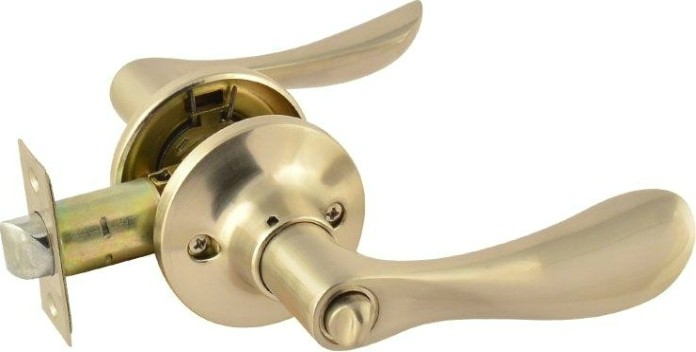 Ручка защелка НОРА-М ЗВ3-STD межкомнатная "Матовый никель" фиксатор [14052]