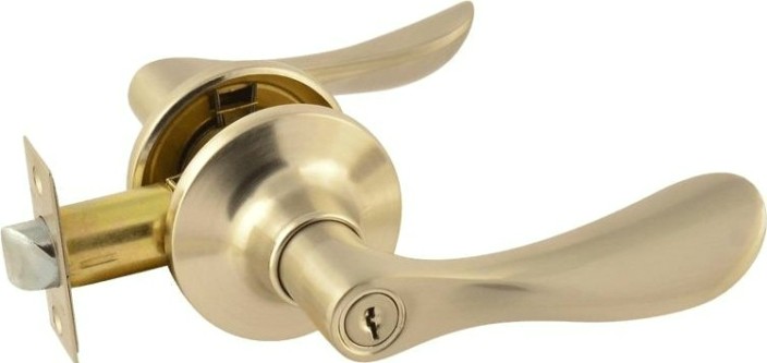 Ручка защелка НОРА-М ЗВ3-STD межкомнатная "Матовый никель" ключ/фиксатор [14046]