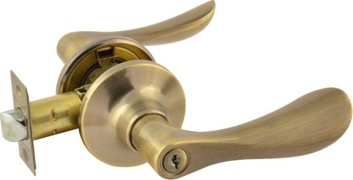 Ручка защелка НОРА-М ЗВ3-STD межкомнатная "Старая бронза" ключ/фиксатор [14048]