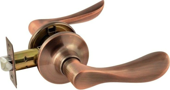 Ручка защелка НОРА-М ЗВ3-STD межкомнатная "Старая медь" без запирания [14059]