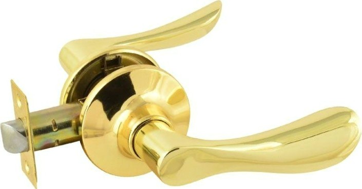 Ручка защелка НОРА-М ЗВ3-STD межкомнатная "Золото" без запирания [14056]