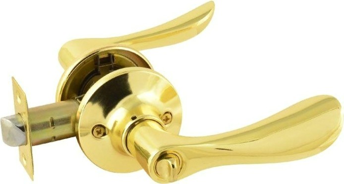 Ручка защелка НОРА-М ЗВ3-STD межкомнатная "Золото" фиксатор [14050]