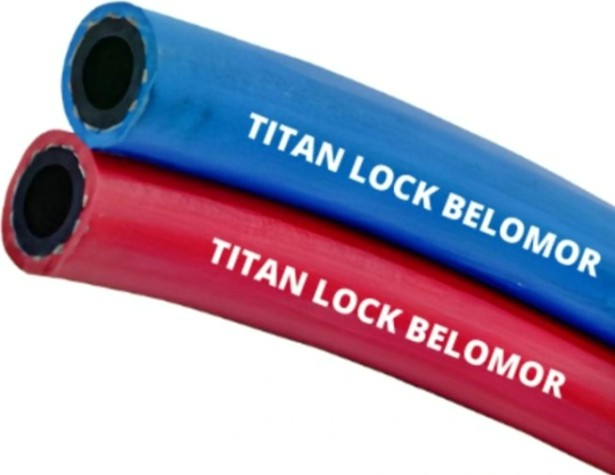 Рукав для сварки Titan Lock BELOMOR d6мм (бух. 10м.), двойной (синий/красный) [TL006BM]