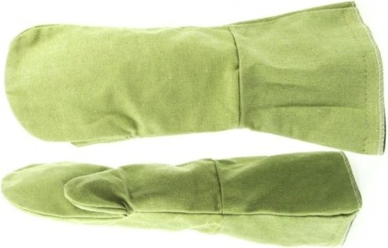 Рукавицы СИБРТЕХ специальные с притачными крагами брезент (краги сварщика) огнеупорные [68160]