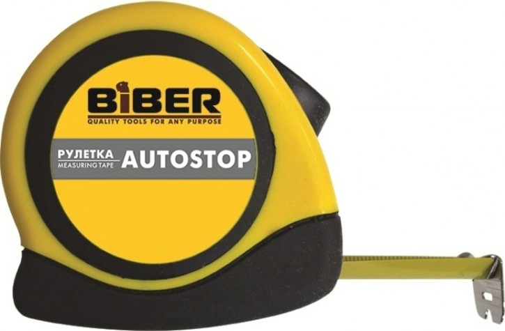 Рулетка Biber 40073 Autostop 5мх25мм [тов-173003]