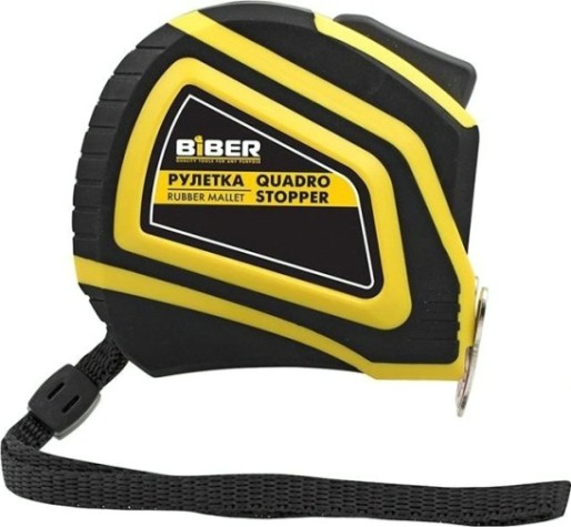 Рулетка Biber 40134 Quadro Stopper Профи автофиксация, 3мх19мм [тов-196535]
