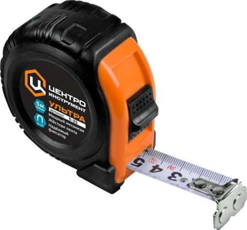 Рулетка ЦЕНТРОИНСТРУМЕНТ Ультра 5.0 м с фиксатором [УЛЬТРА 5М-25ММ (ULTRA)]