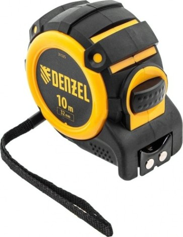 Рулетка Denzel 10мх32мм, магнит. зацеп, двухстор. разметка [31525]