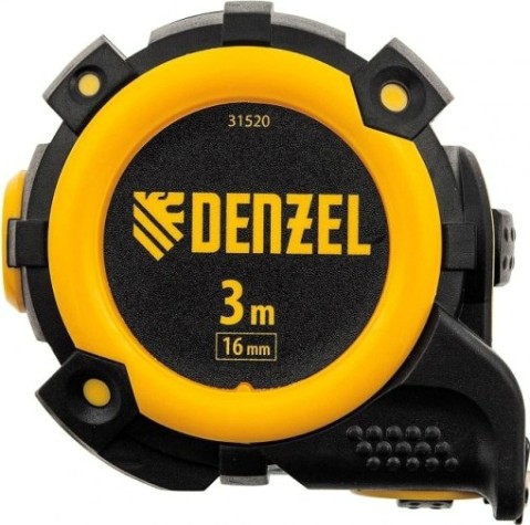 Рулетка DENZEL 3мх16мм, магнит. зацеп, двухстор. разметка [31520]