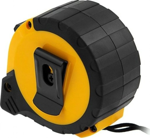 Рулетка DENZEL 5мх25мм, двухкомп. корпус, кнопка-пауза [31543]