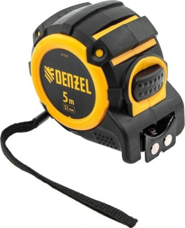 Рулетка DENZEL 5мх32мм, магнит. зацеп, двухстор. разметка [31523]