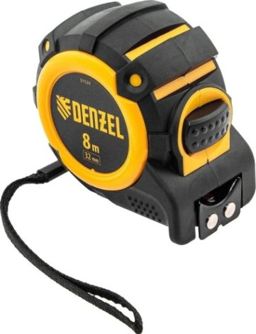 Рулетка Denzel 8мх32мм магнит. зацеп, двухстор. разметка [31524]