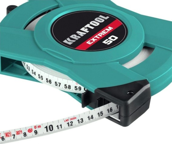 Рулетка геодезическая KRAFTOOL EXTREM 50 м стальная мерная лента [34185-50]