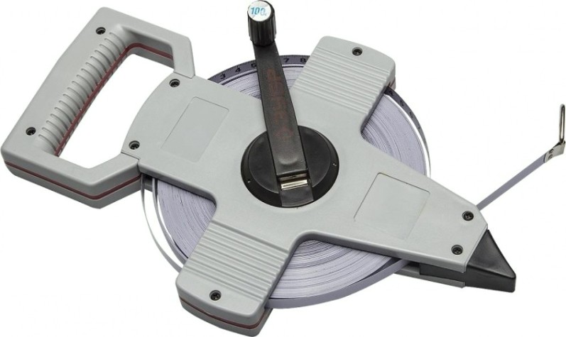 Рулетка геодезическая ЗУБР МАСТЕР стальное полотно с защитным покрытием, 100 мх10 мм [34181-100]