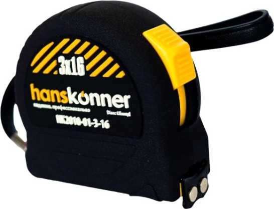 Рулетка HANSKONNER HK2010-01-3-16 противоударный корпус softtouch