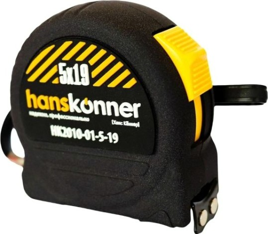 Рулетка HANSKONNER HK2010-01-5-19 противоударный корпус softtouch