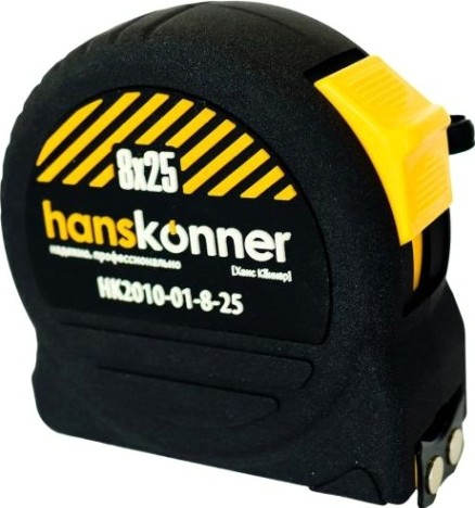 Рулетка HANSKONNER HK2010-01-8-25 противоударный корпус softtouch